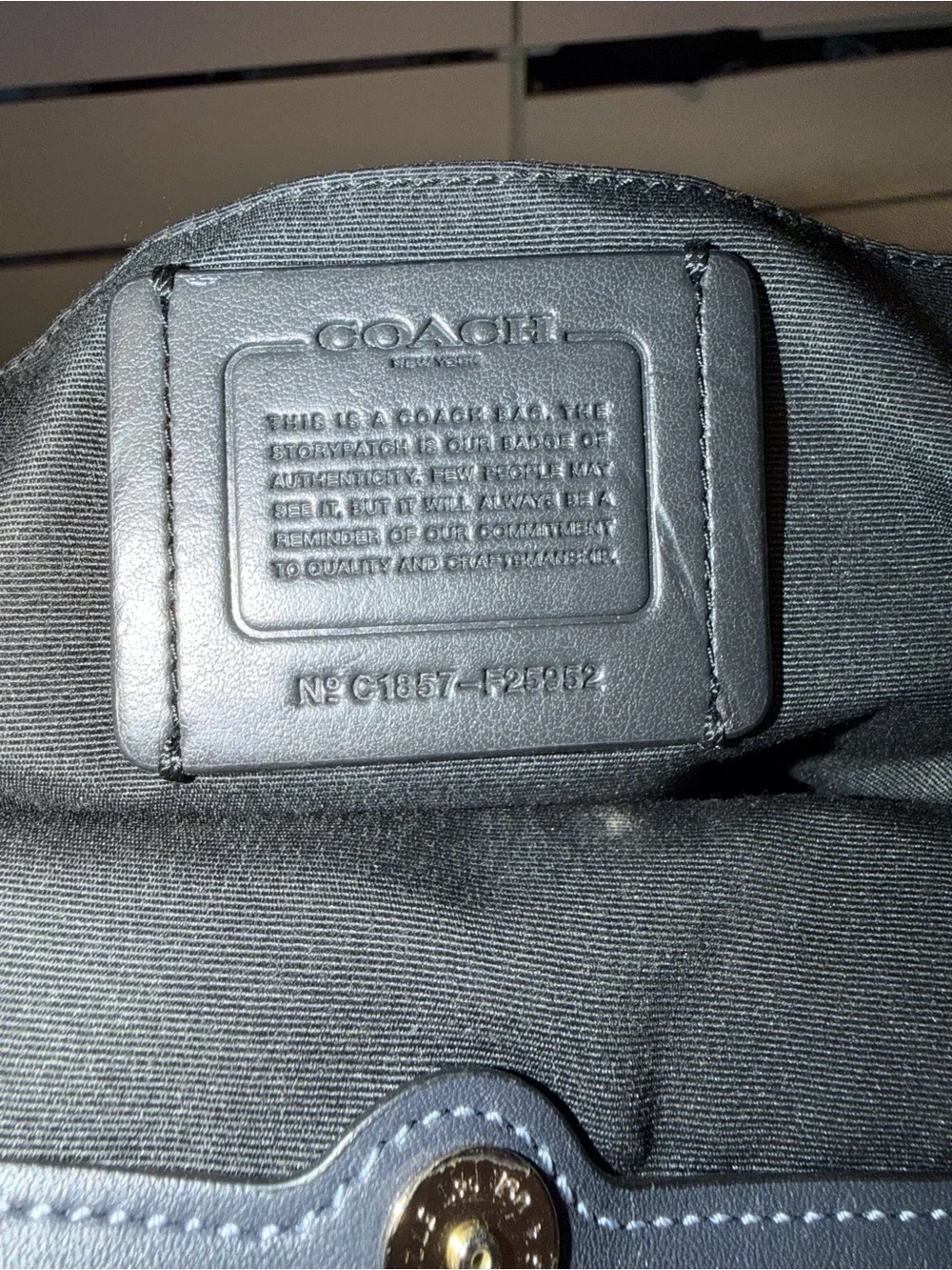 Coach Navy Embossed Signature Satchel with Straps